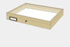 Lime wood drawer - 40 x 50 x 6 cm, with plastazote foam and brass fittings